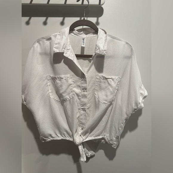 White Blouse with Tie - Picture 4 of 6